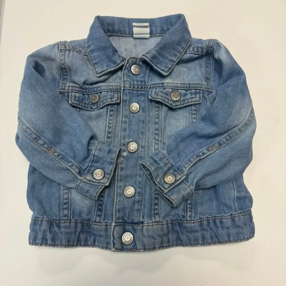 H&M Baby Girl 12-18M Denim Jacket 100% Cotton - Picture 5 of 5